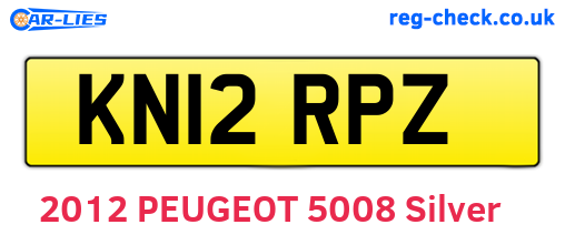 KN12RPZ are the vehicle registration plates.