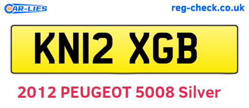 KN12XGB are the vehicle registration plates.