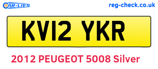 KV12YKR are the vehicle registration plates.