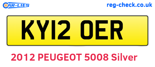 KY12OER are the vehicle registration plates.