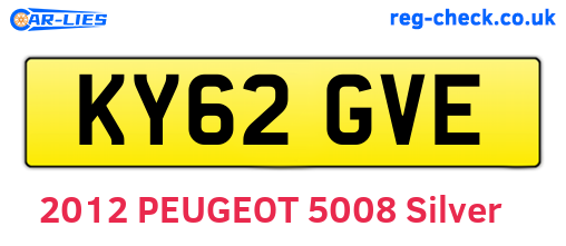 KY62GVE are the vehicle registration plates.