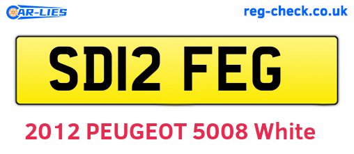 SD12FEG are the vehicle registration plates.