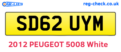 SD62UYM are the vehicle registration plates.