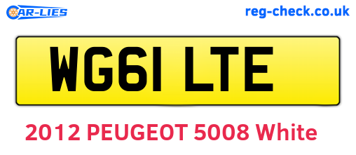 WG61LTE are the vehicle registration plates.