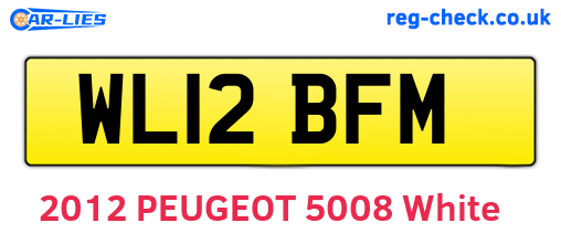 WL12BFM are the vehicle registration plates.