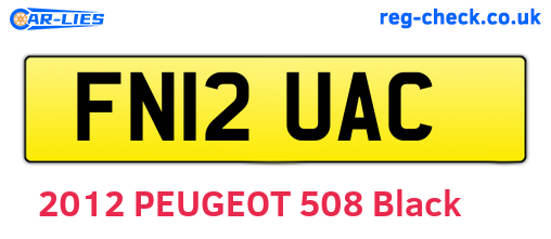 FN12UAC are the vehicle registration plates.