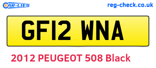 GF12WNA are the vehicle registration plates.