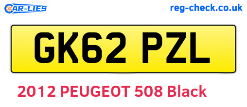 GK62PZL are the vehicle registration plates.