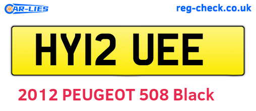 HY12UEE are the vehicle registration plates.