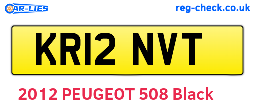 KR12NVT are the vehicle registration plates.