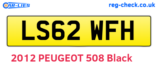 LS62WFH are the vehicle registration plates.