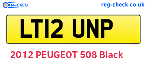 LT12UNP are the vehicle registration plates.