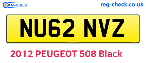 NU62NVZ are the vehicle registration plates.