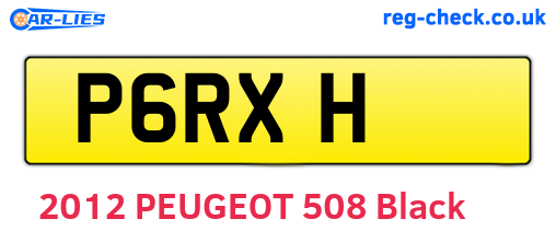 P6RXH are the vehicle registration plates.
