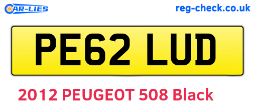 PE62LUD are the vehicle registration plates.