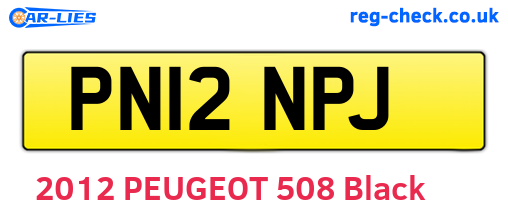 PN12NPJ are the vehicle registration plates.