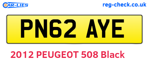 PN62AYE are the vehicle registration plates.