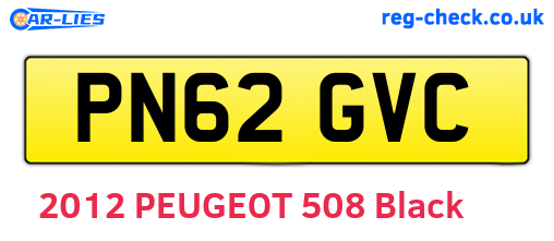PN62GVC are the vehicle registration plates.