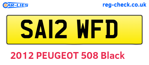 SA12WFD are the vehicle registration plates.