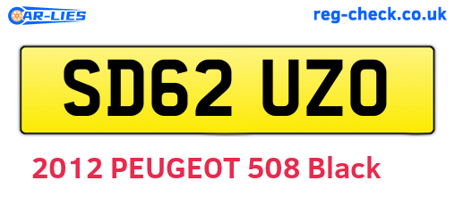 SD62UZO are the vehicle registration plates.