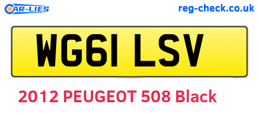 WG61LSV are the vehicle registration plates.