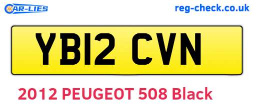 YB12CVN are the vehicle registration plates.