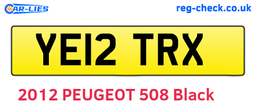 YE12TRX are the vehicle registration plates.