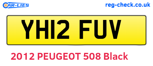 YH12FUV are the vehicle registration plates.