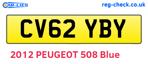 CV62YBY are the vehicle registration plates.