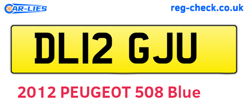 DL12GJU are the vehicle registration plates.