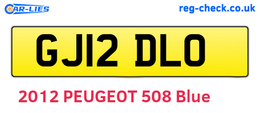 GJ12DLO are the vehicle registration plates.