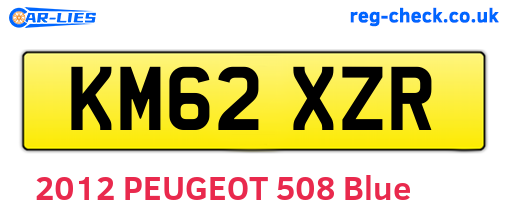 KM62XZR are the vehicle registration plates.