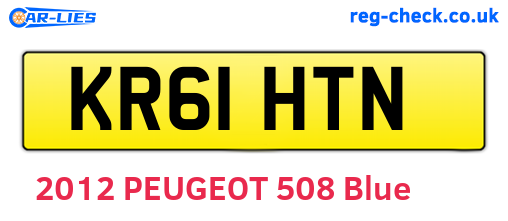 KR61HTN are the vehicle registration plates.