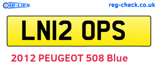 LN12OPS are the vehicle registration plates.