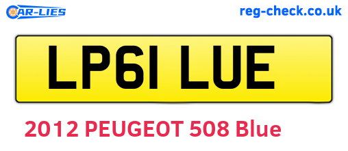 LP61LUE are the vehicle registration plates.