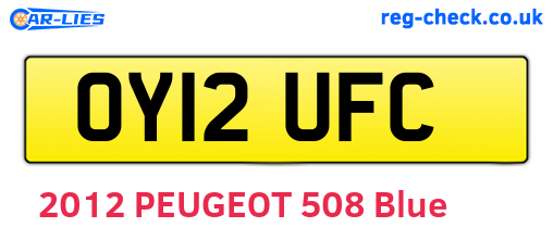 OY12UFC are the vehicle registration plates.