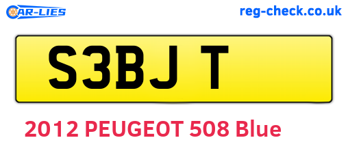 S3BJT are the vehicle registration plates.