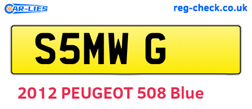 S5MWG are the vehicle registration plates.