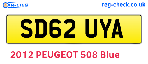 SD62UYA are the vehicle registration plates.