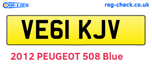 VE61KJV are the vehicle registration plates.