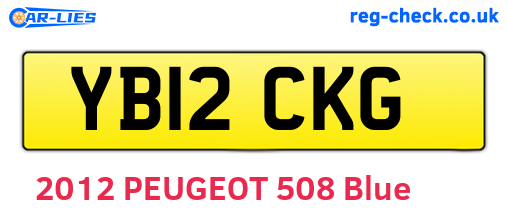 YB12CKG are the vehicle registration plates.