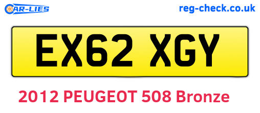 EX62XGY are the vehicle registration plates.