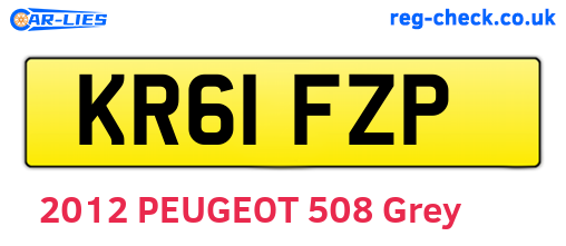 KR61FZP are the vehicle registration plates.