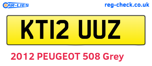 KT12UUZ are the vehicle registration plates.