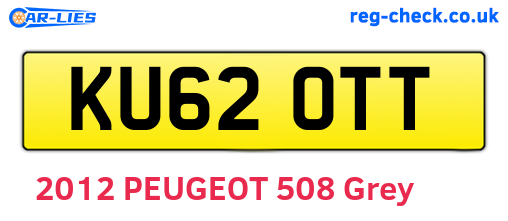 KU62OTT are the vehicle registration plates.
