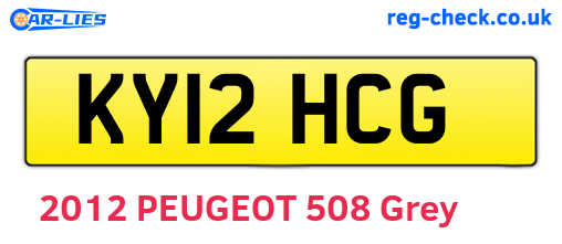 KY12HCG are the vehicle registration plates.