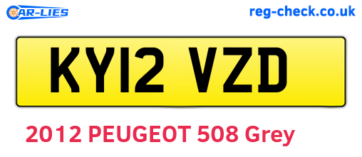 KY12VZD are the vehicle registration plates.