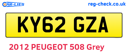 KY62GZA are the vehicle registration plates.