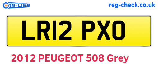 LR12PXO are the vehicle registration plates.
