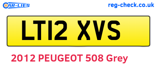 LT12XVS are the vehicle registration plates.